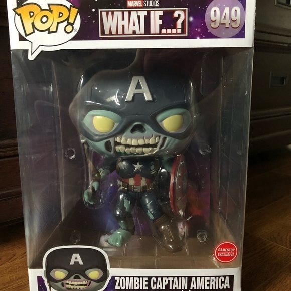 Funko Pop “What If..?” Zombie Captain America Jumbo Size #949 - Picture 2 of 7